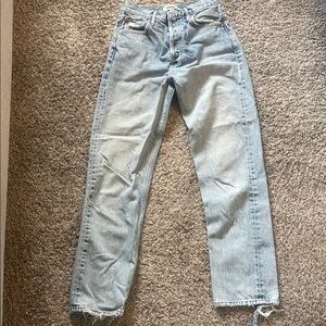 Agolde Light Blue Straight Leg Jeans